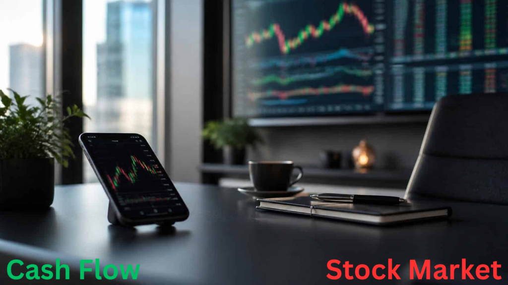Stock market trading screen for investment analysis